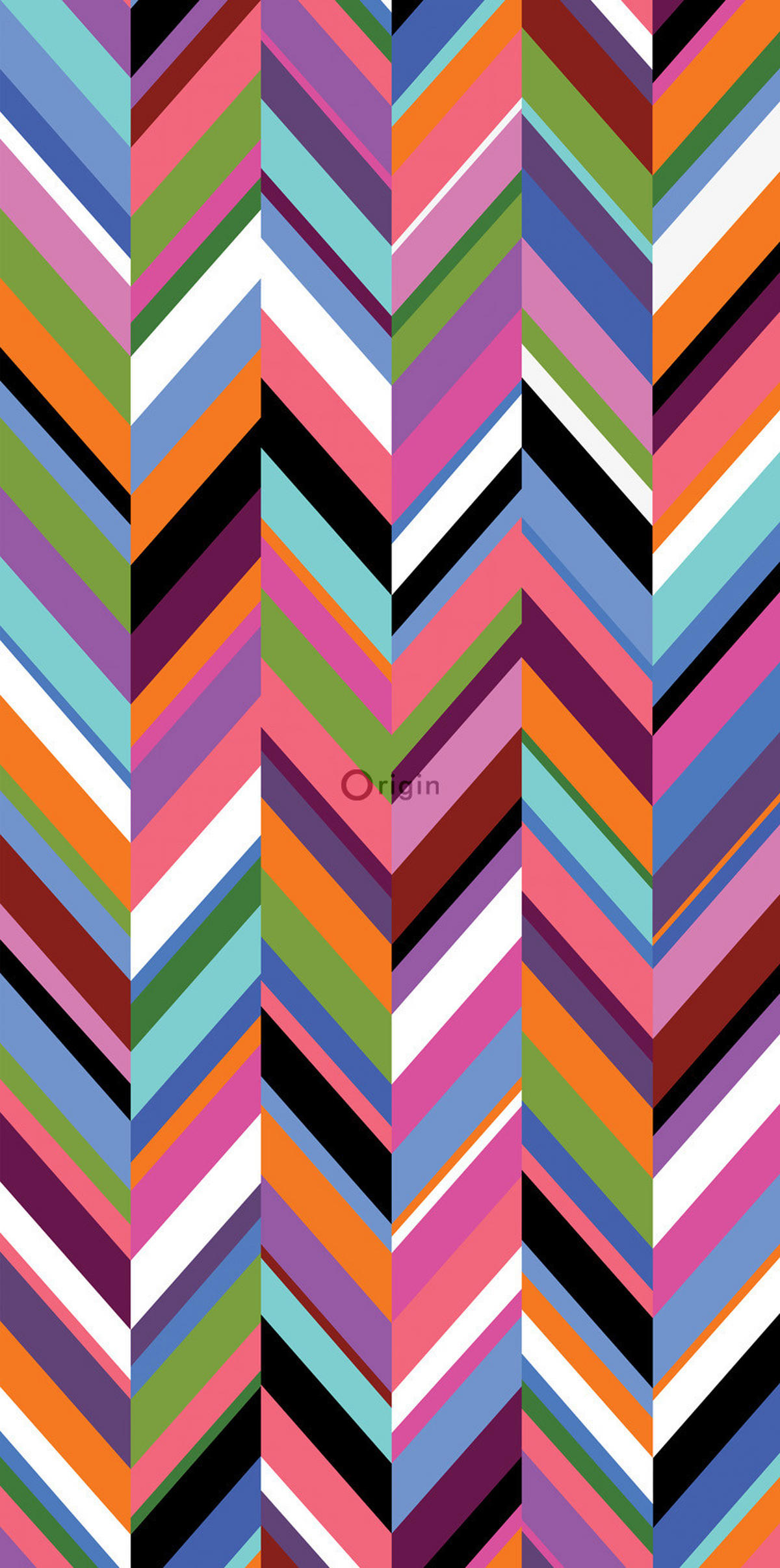 XXL-VLIESTAPETE Zickzack-Motiv 50 x 900 cm - Pink, Papier (50/900cm) - Origin Wallcoverings