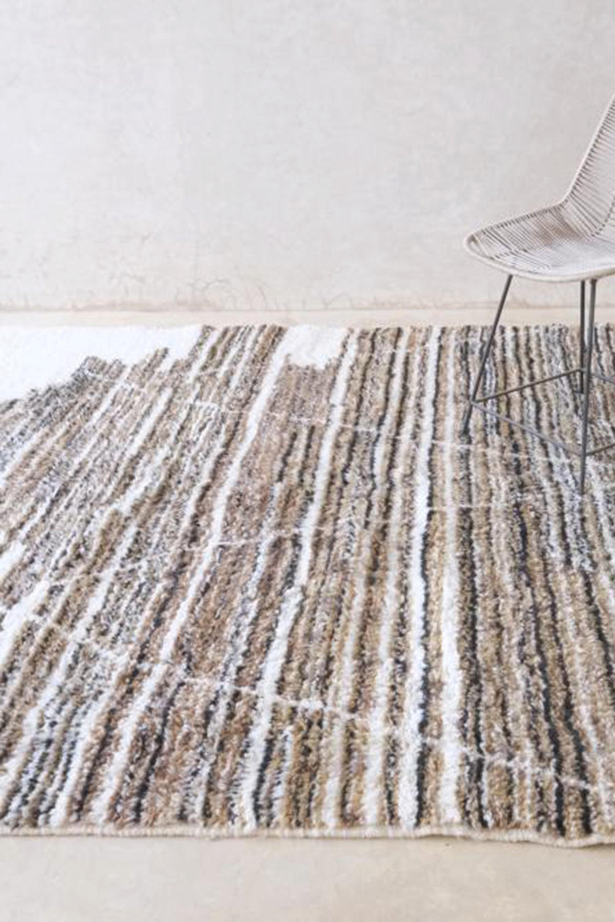 BERBERTEPPICH aus Marokko aus reiner Wolle bruin - Braun, Naturmaterialien (202/306cm) - AFK Living