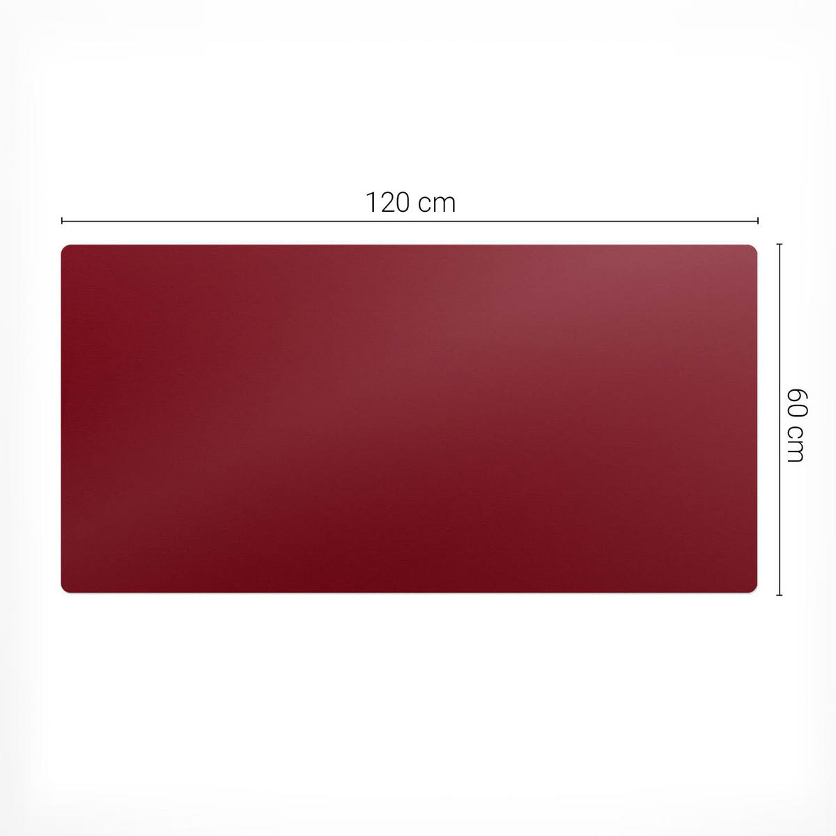 SCHREIBTISCHUNTERLAGE 120x60 cm Bordeaux - Weinrot, Kunststoff (1.6/120/60cm) - Wallfluent