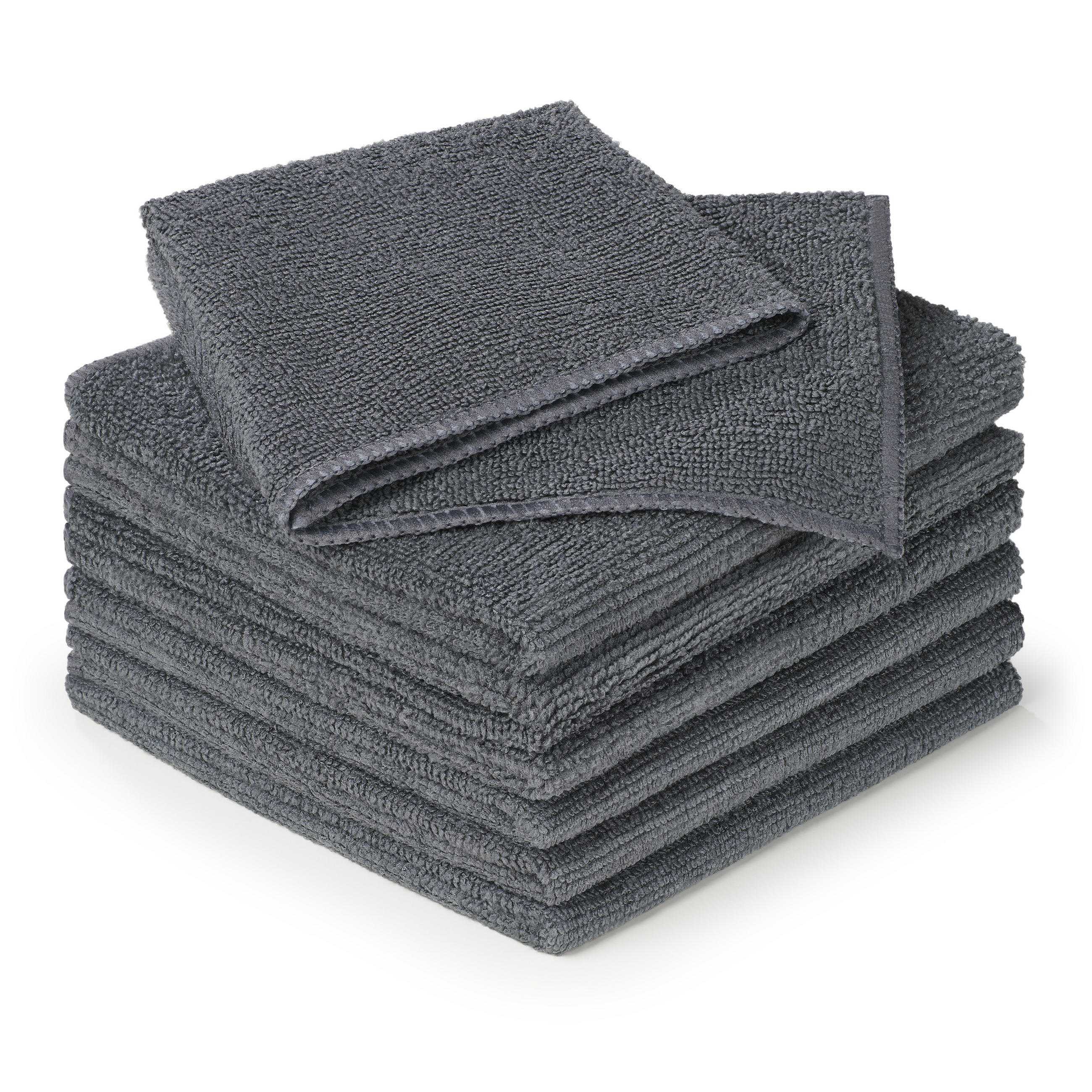 GESCHIRRTÜCHER 6er-Set 30/40 cm, 90% Polyester & 10% Polyamid, Anthrazit - Anthrazit, Textil (40/30cm) - Blumtal