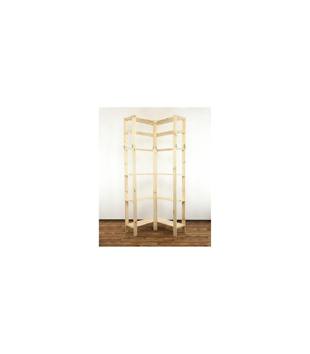 ECKREGAL WOODLAND 230x85x30cm Fachlast 120kg 6 Fachboden Kiefernholz Natur - Naturfarben, Holz (85/230/50cm) - PROREGAL