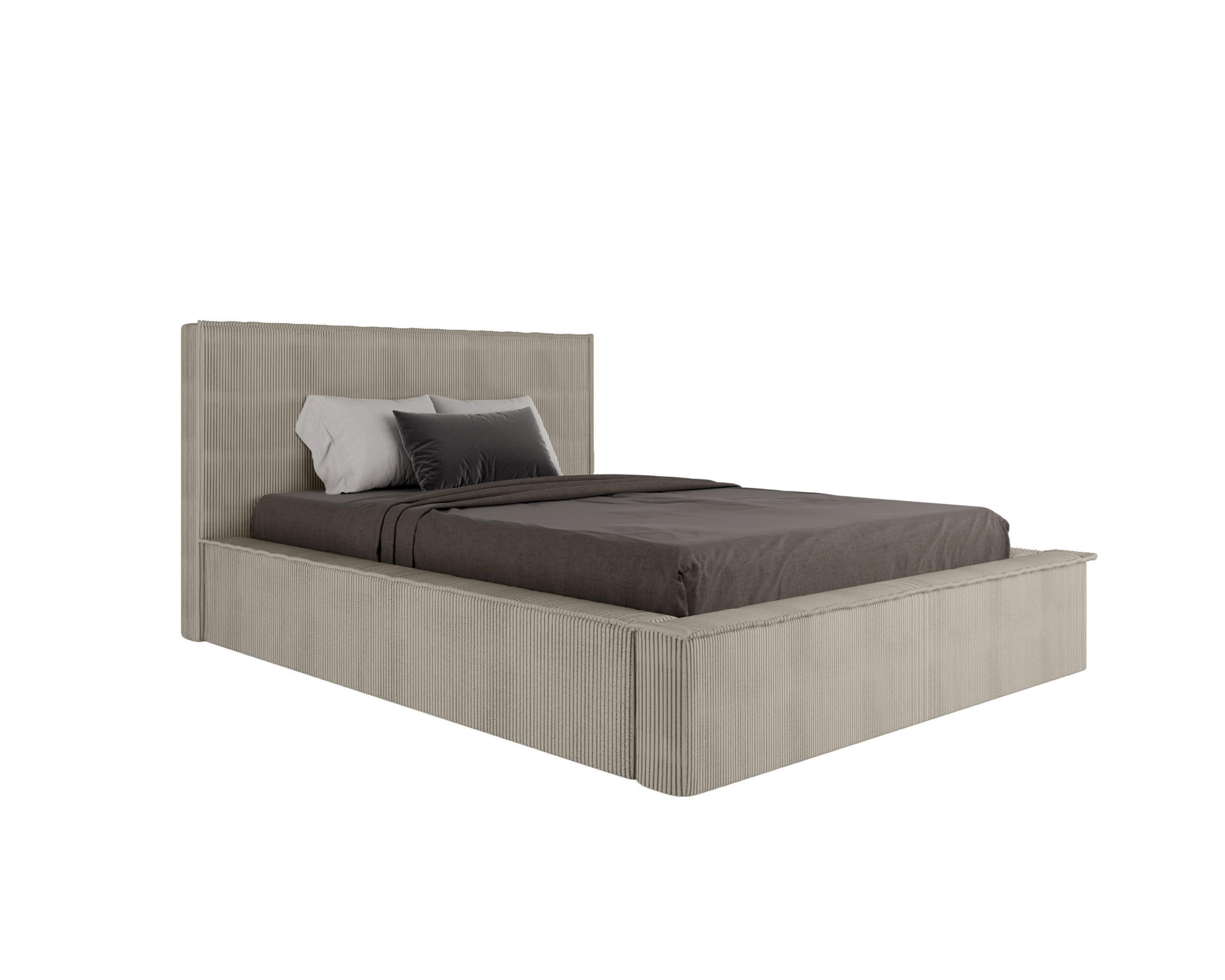POLSTERBETT SANA 140x200cm, ohne Matratze, beige - Beige, Holz (140/200cm) - Homesy