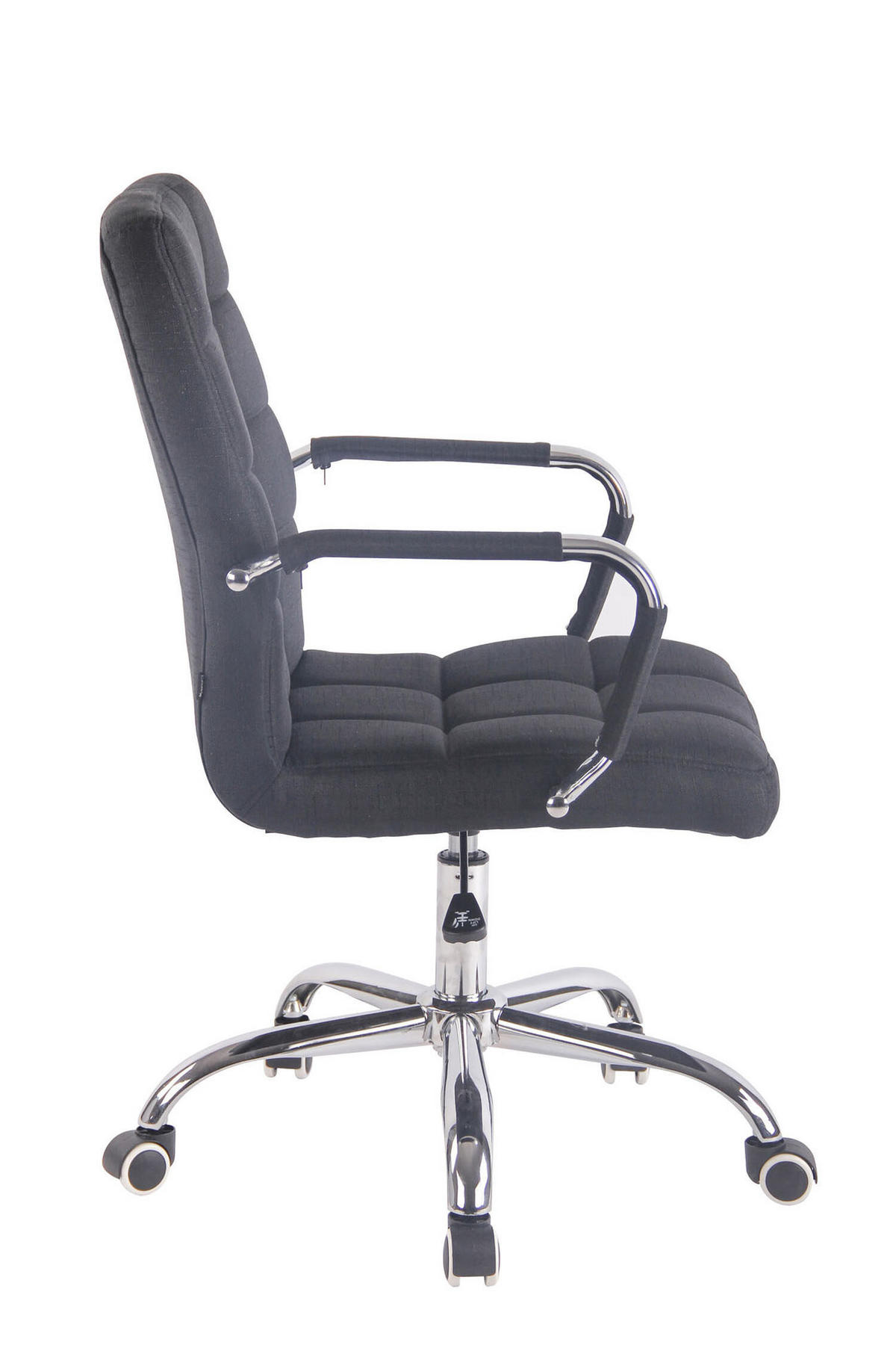BÜROSTUHL Deal, Stoff Schwarz - Schwarz, Textil/Metall (56/104/62cm) - TPFLiving