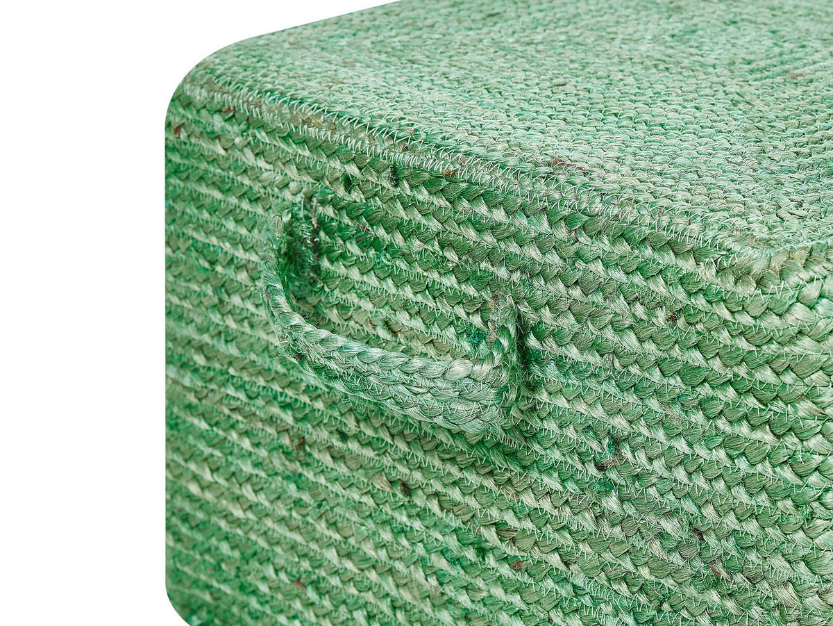 POUF Dhadar 45/45/30 cm - Grün, Naturmaterialien (45/30/45cm) - Beliani