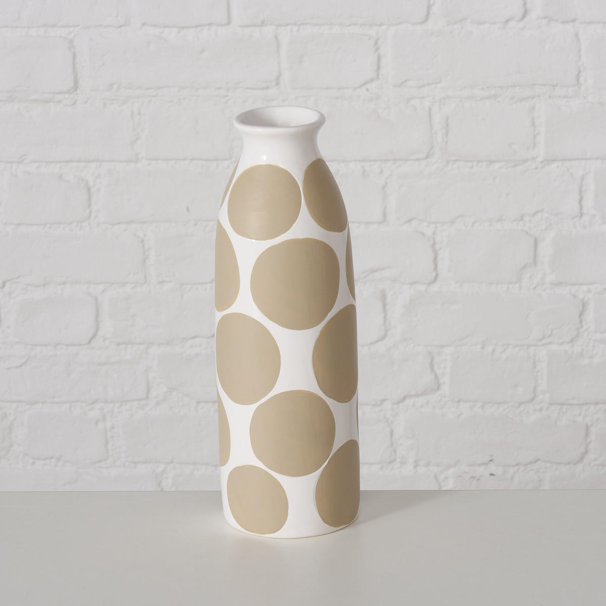 KERAMIKVASE Punkty 28 cm - Beige, Keramik (28cm) - Boltze Home