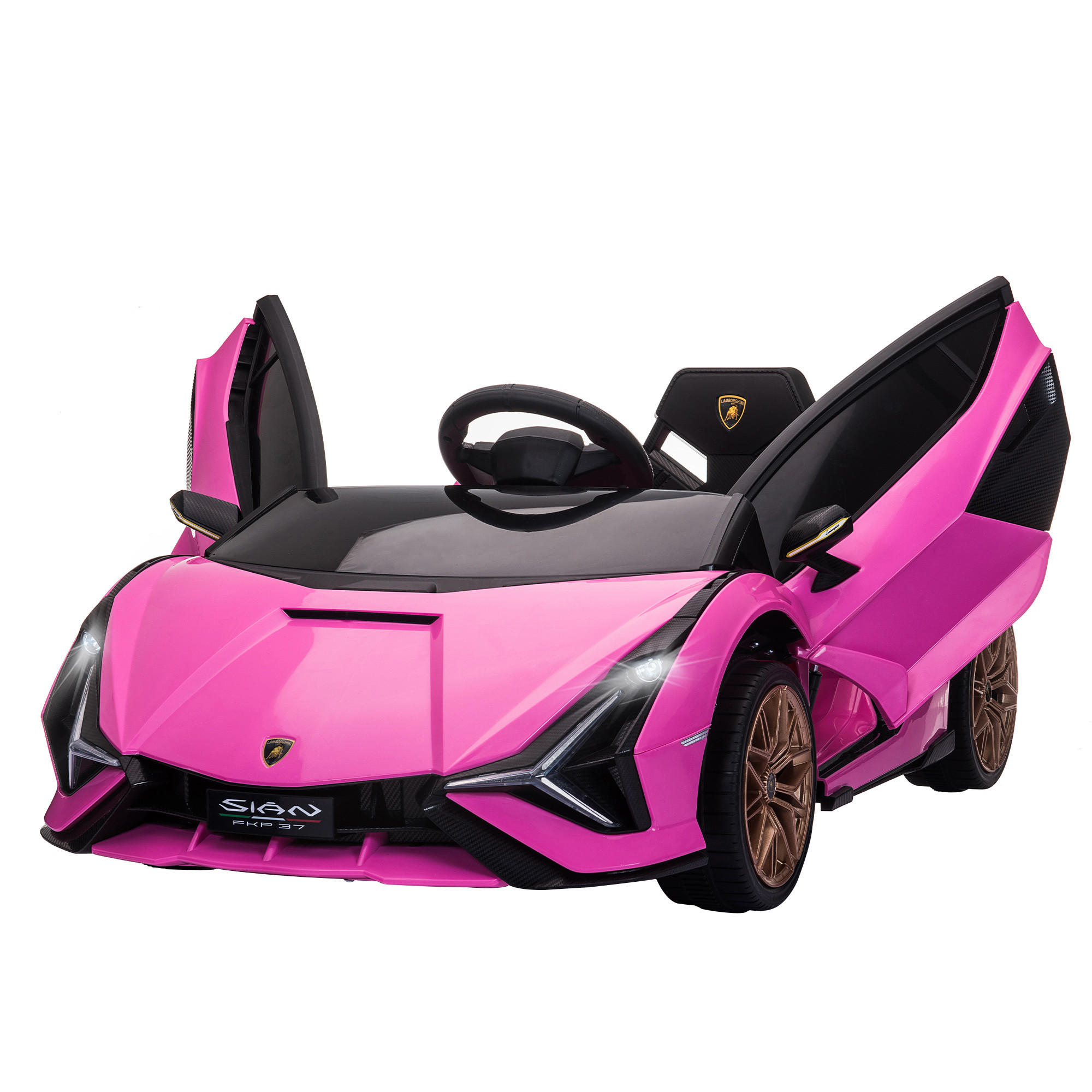 KINDER ELEKTROAUTO, Kunststoff+ Metall, Rosa - Rosa, Metall (108/62/40cm) - HOMCOM
