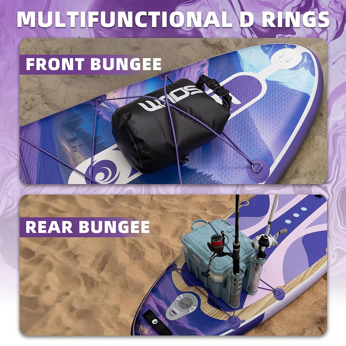 PADDLE-BOARD 335x86x15cm Stand Up, Lila - Lila, Kunststoff (86/335/15cm) - Kaket