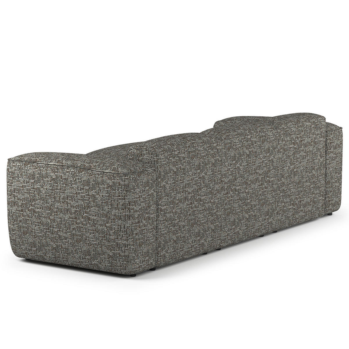 3-SITZER ECKSOFA mit Longchair - Schwarz/Grau, Kunststoff/Textil (251/173cm) - home24