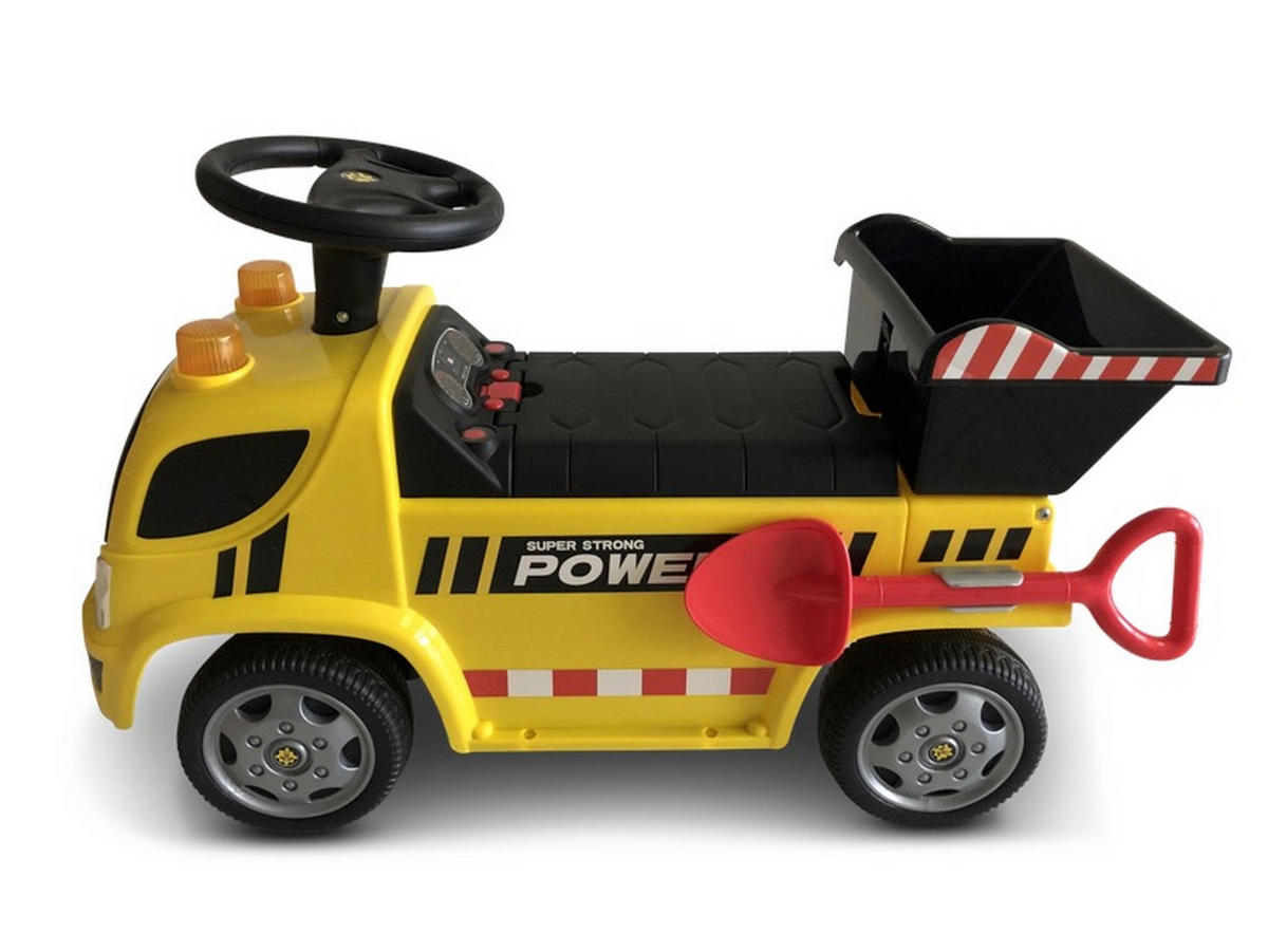 KINDER RUTSCHAUTO Straßen-Truck gelb - Gelb, Kunststoff (83/28/48cm) - TPFLiving