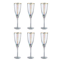 CHAMPAGNERGLÄSER (6er Set) Smeralda 250 ml - Transparent, Glas (0.25L) - Butlers