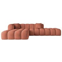 ECKSOFA Ottomane Links OLEA-L2 - 289x176x71 cm Koralle - Koralle/Schwarz, Holzwerkstoff/Kunststoff (289/176cm) - ALTDECOR