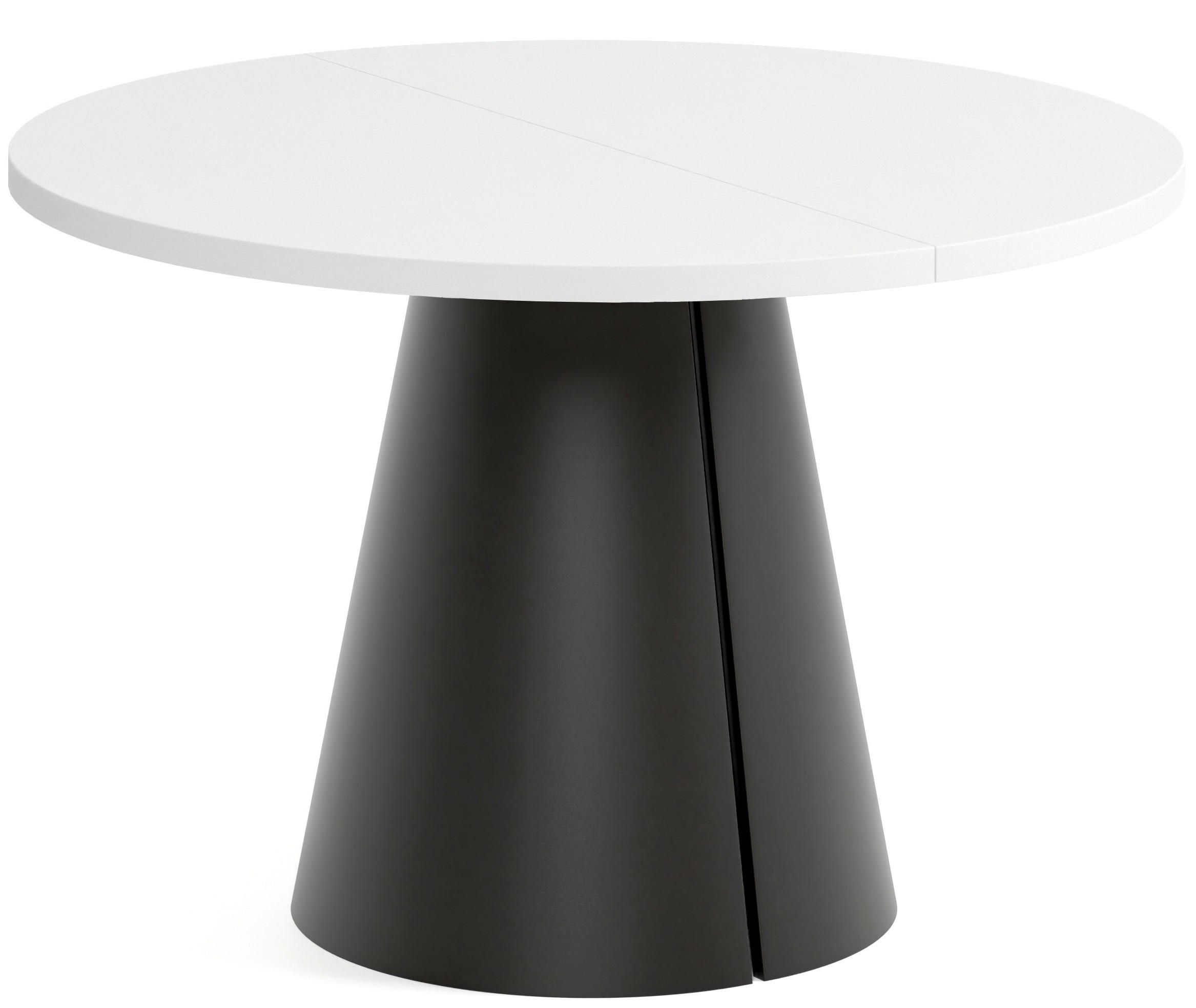 TISCH Weiss ALMA Ausziehbar 120/196 cm - Schwarz/Weiß, Holzwerkstoff (2/120/76cm) - Sepro Meble