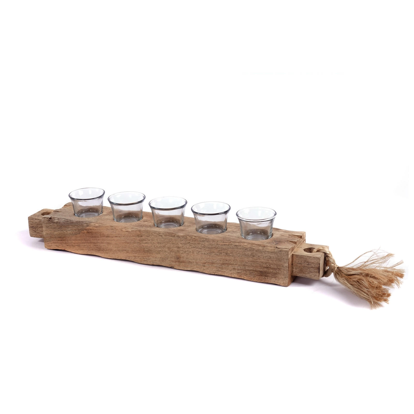 Creedwood Teelichthalter Natur 54x11x10 cm
