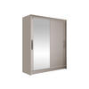 SCHWEBETÜRENSCHRANK Westa VI - Kaschmir/Silberfarben, Holzwerkstoff/Metall (150/200/58cm) - MIRJAN24