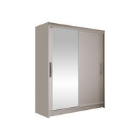 SCHWEBETÜRENSCHRANK Westa VI - Kaschmir/Silberfarben, Holzwerkstoff/Metall (150/200/58cm) - MIRJAN24