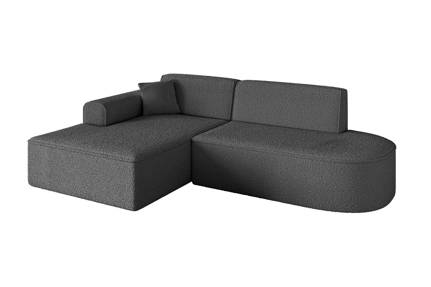 ECKSOFA Ottomane Links IREA-L1-v3 - 232x165x77 cm Grau - Olivgrün, Holzwerkstoff/Textil (232/165cm) - ALTDECOR