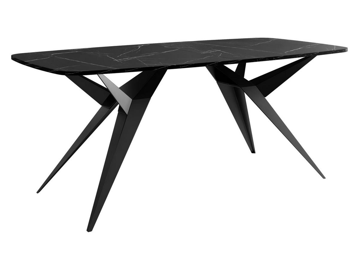 ESSTISCH ausziehbar Axis - Schwarz, Holzwerkstoff/Metall (90/160/76cm) - MIRJAN24