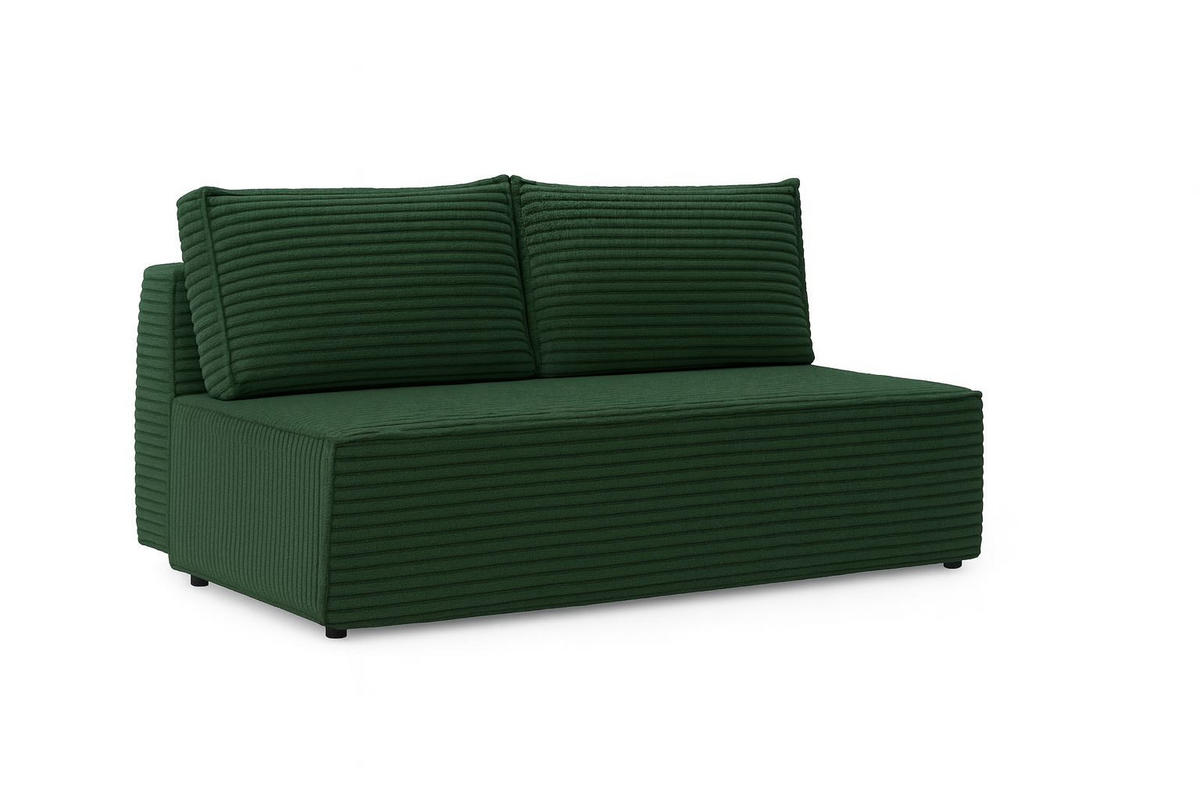 SCHLAFSOFA mit Bettkasten DUO, Stoff Velo, Grün - Grün, Holz (198/89/90cm) - Kaiser Möbel