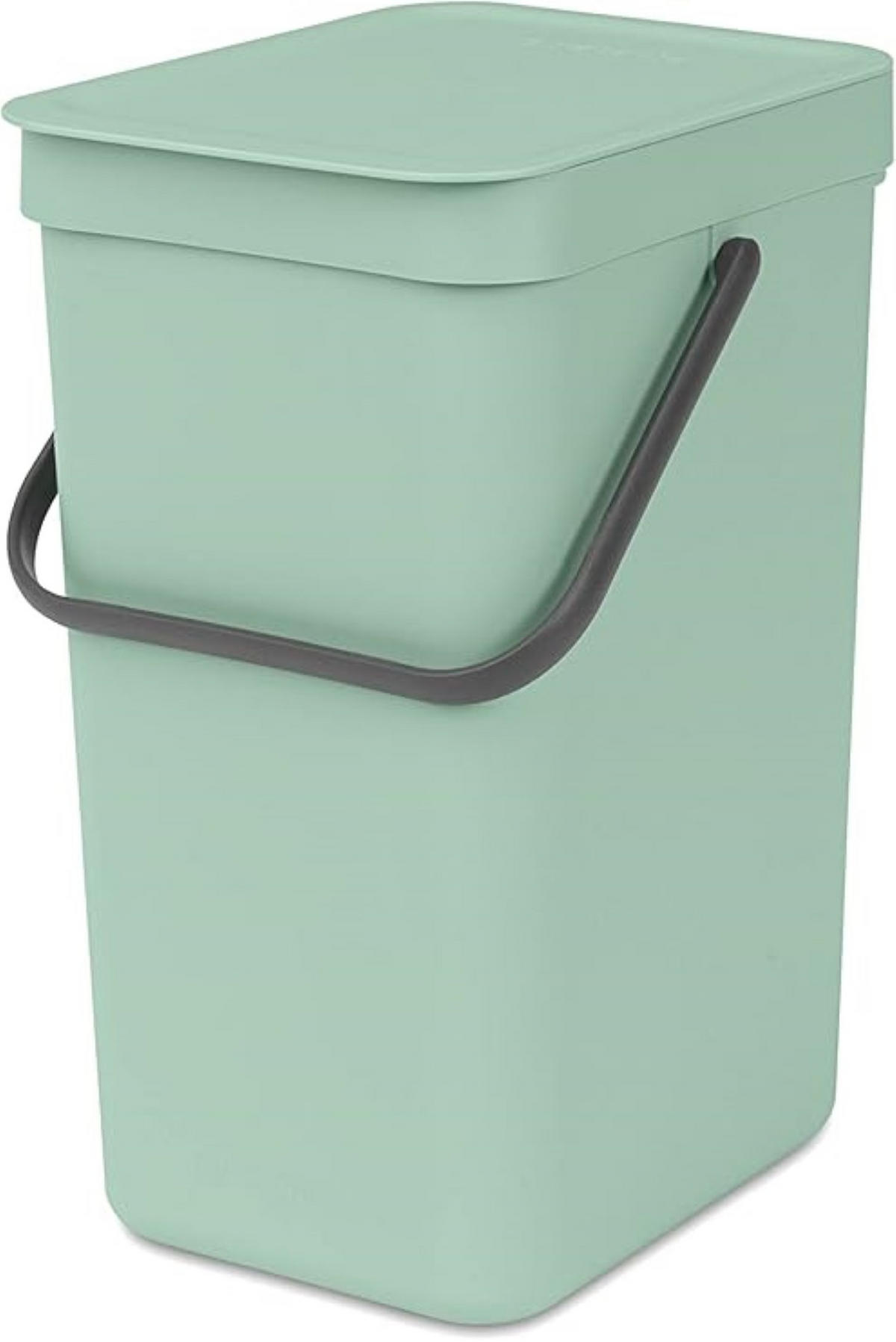 MÜLLEIMER Mit Stay Open Deckel 12 Liter 35 x 20 x 24,9 cm Kunststoff Jade - Grün, Kunststoff (20/35/24.9cm) - PROREGAL