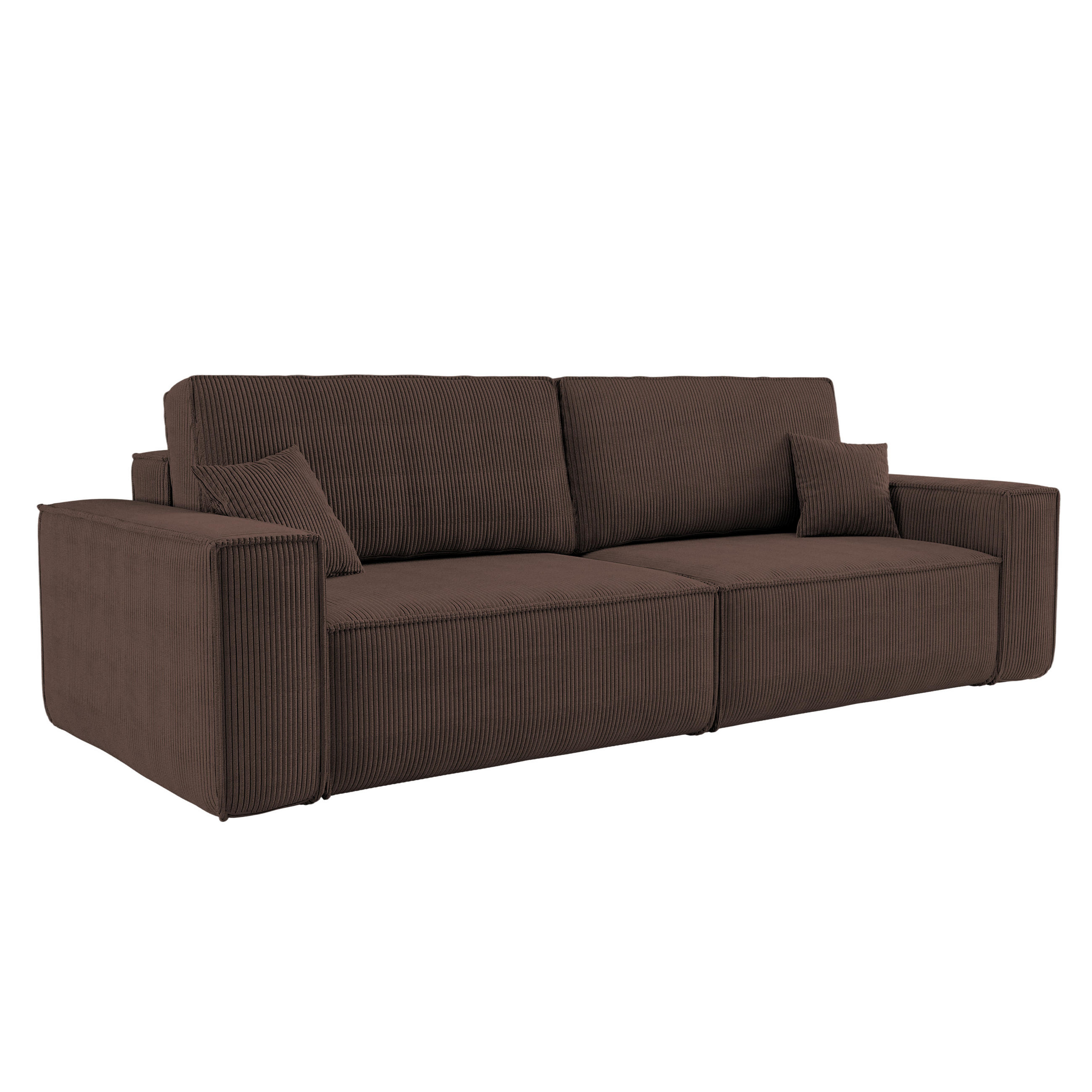 SCHLAFSOFA BEST und Bettkasten Stoff Poso Braun - Braun, Holz (246/83/98cm) - Kaiser Möbel