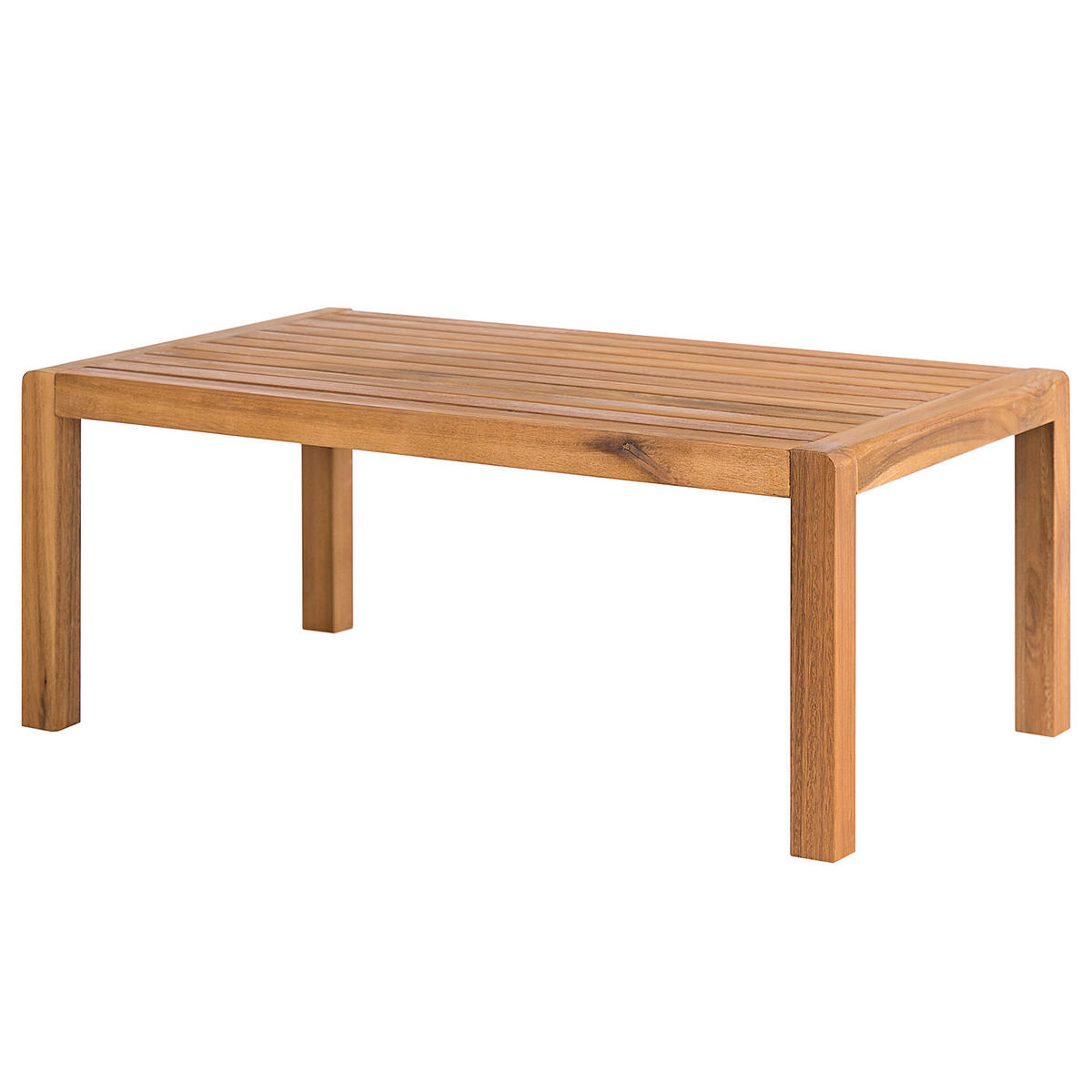 LOUNGESET - Akazie massiv / Polyester - 3-teilig - Braun/Grau, Holz/Textil - home24