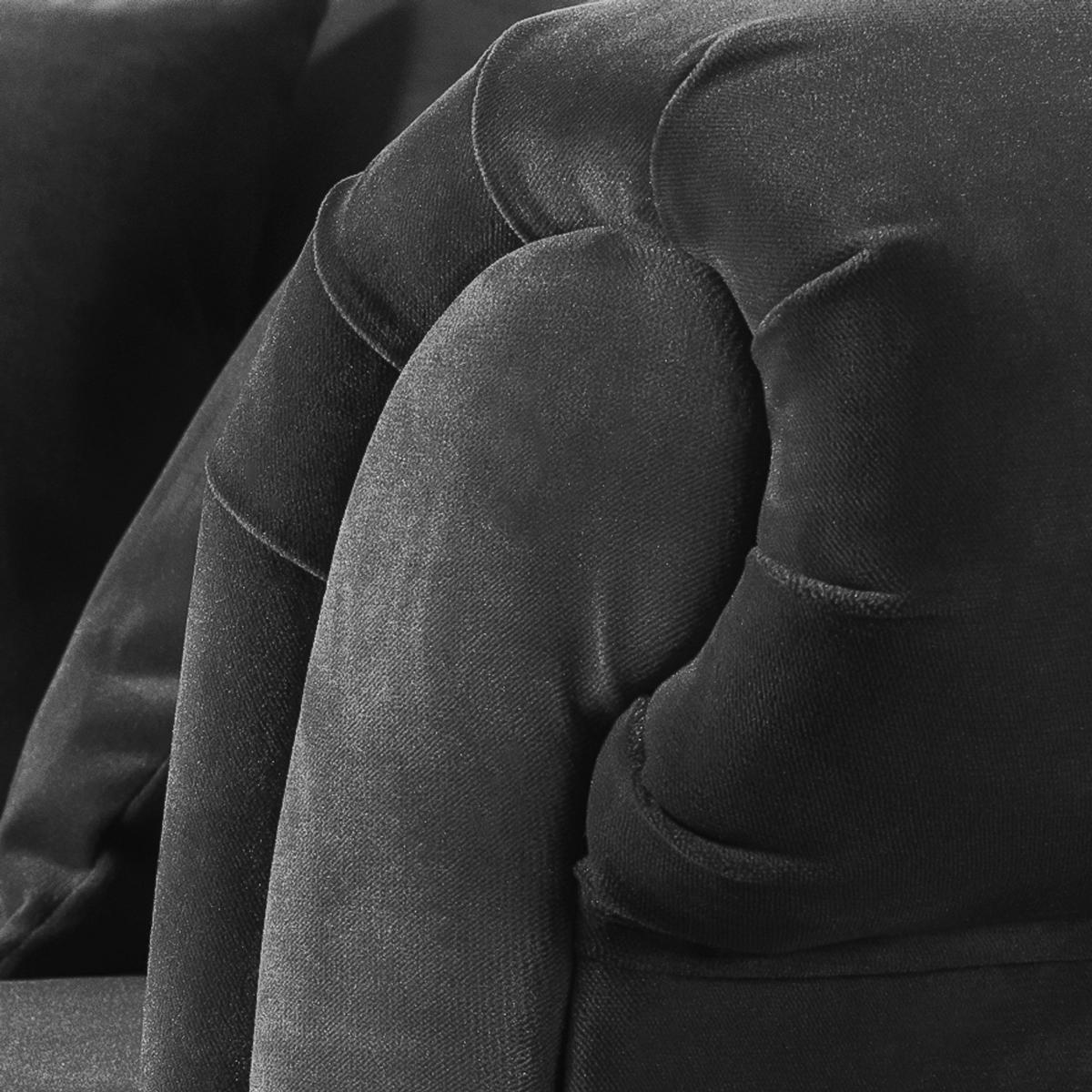 2-SITZER SOFA - Anthrazit/Schwarz, Buchenholz/Textil (185/84/79cm) - home24