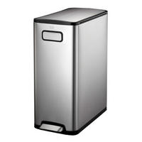 MÜLLEIMER Aus Gebürstetem Edelstahl 40 Liter 2 KunststoffInneneimern Silber - Silberfarben, Metall (27.5/66/53.2cm) - PROREGAL