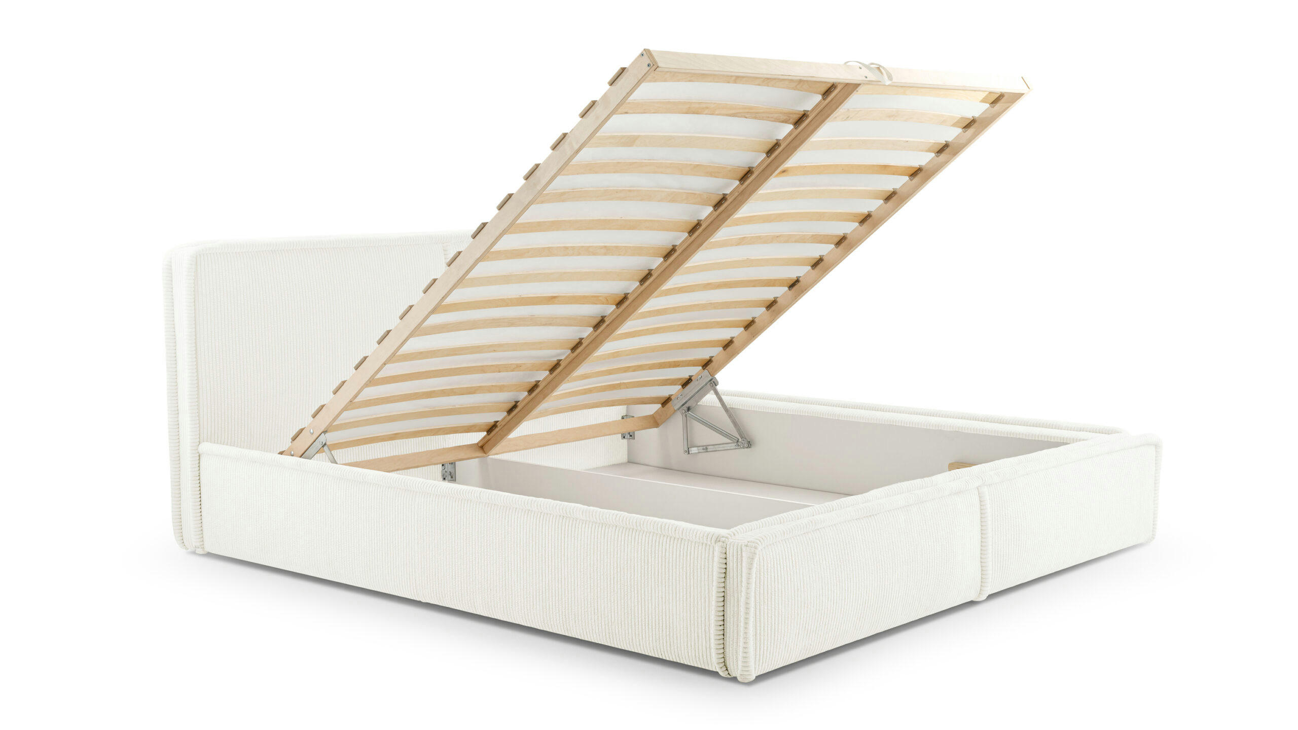 POLSTERBETT - Bett 04 - 180x200 - Weiß (Poso 38) - Braun, Holz/Textil (180/200cm) - Möblo