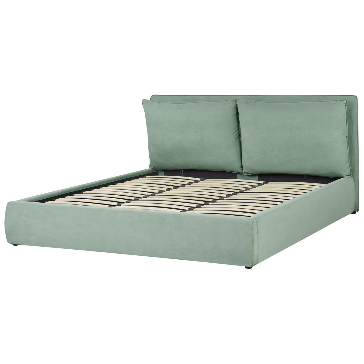 BETT 180/200cm Mintgrün Bajonna - Mintgrün, Textil (180/200cm) - Beliani