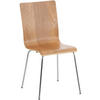 BESUCHERSTUHL PEPE 87x43x47 cm Eiche Holz Metall - Eichefarben, Metall (43/87/47cm) - DELUKE