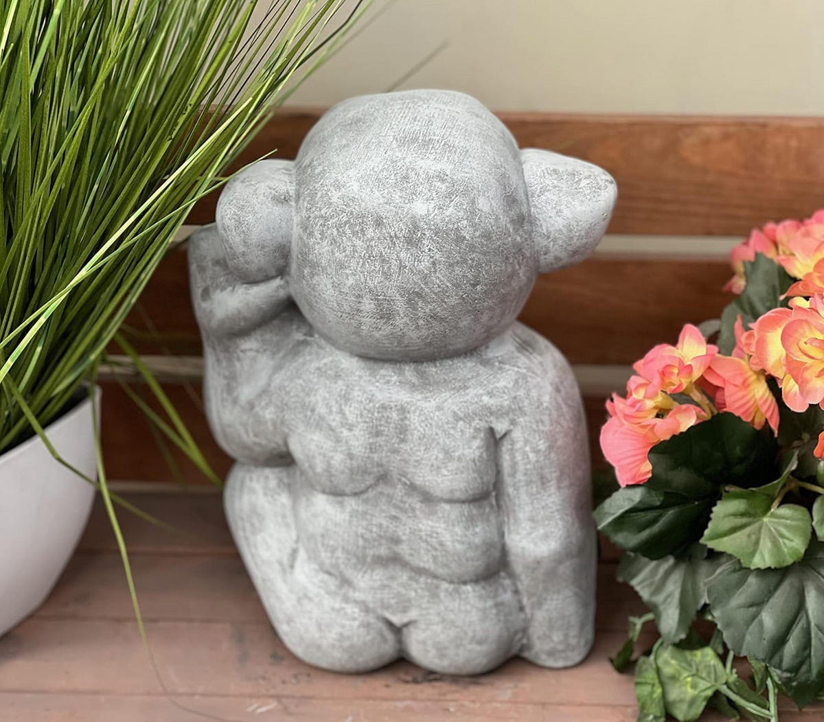 STEINFIGUR Troll Gnom Ohrbohrer Steinguss frostfest - Grau, Stein (16/28/20cm) - stoneandstyle