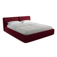 POLSTERBETT mit Bettkasten und Lattenrost 200x228 Rot - Bordeaux/Rot, Kunststoff/Textil (180/200cm) - Makamii
