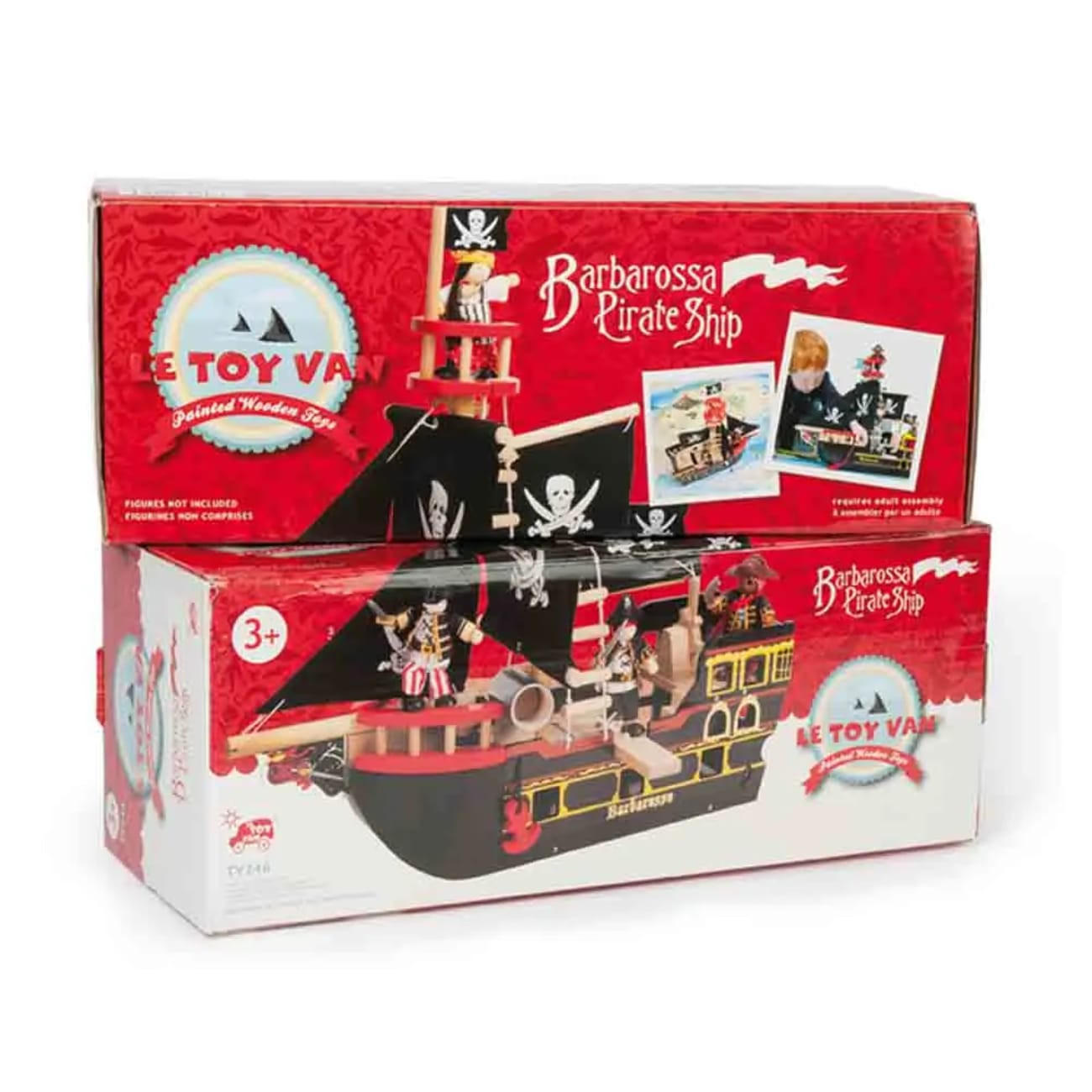 SPIELWELT Piratenschiff Barbarossa, Le Toy Van - Braun, Holz (50/20cm) - Le Toy Van