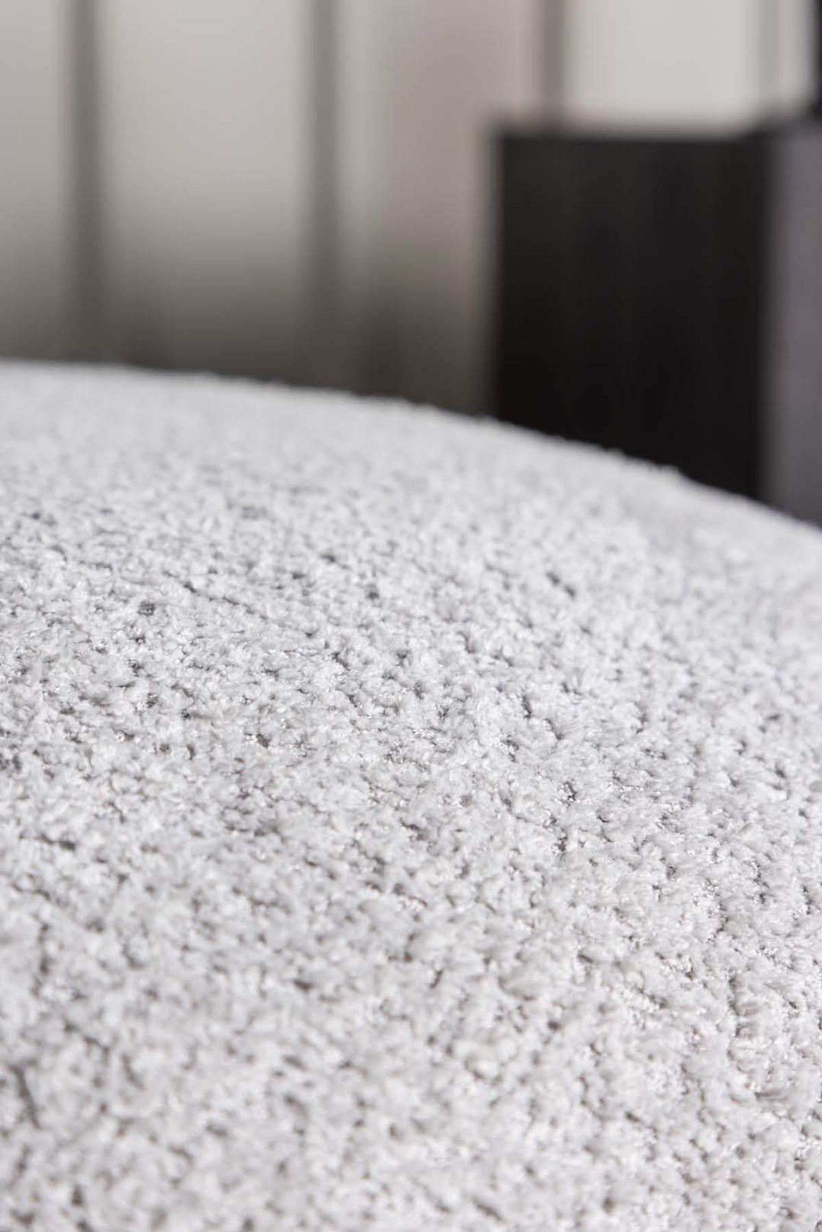 POUF, Bologna, Grau, Kunstfell, 74 x 74 x 40 cm - Grau, Textil/Fell (74/40/74cm) - ebuy24