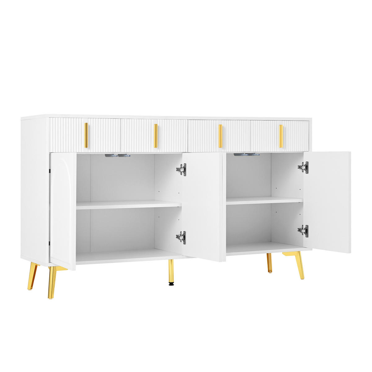 ANRICHTE Weiß 140/38/82 cm - Weiß, Holz (140/82/38cm) - PANGIVO