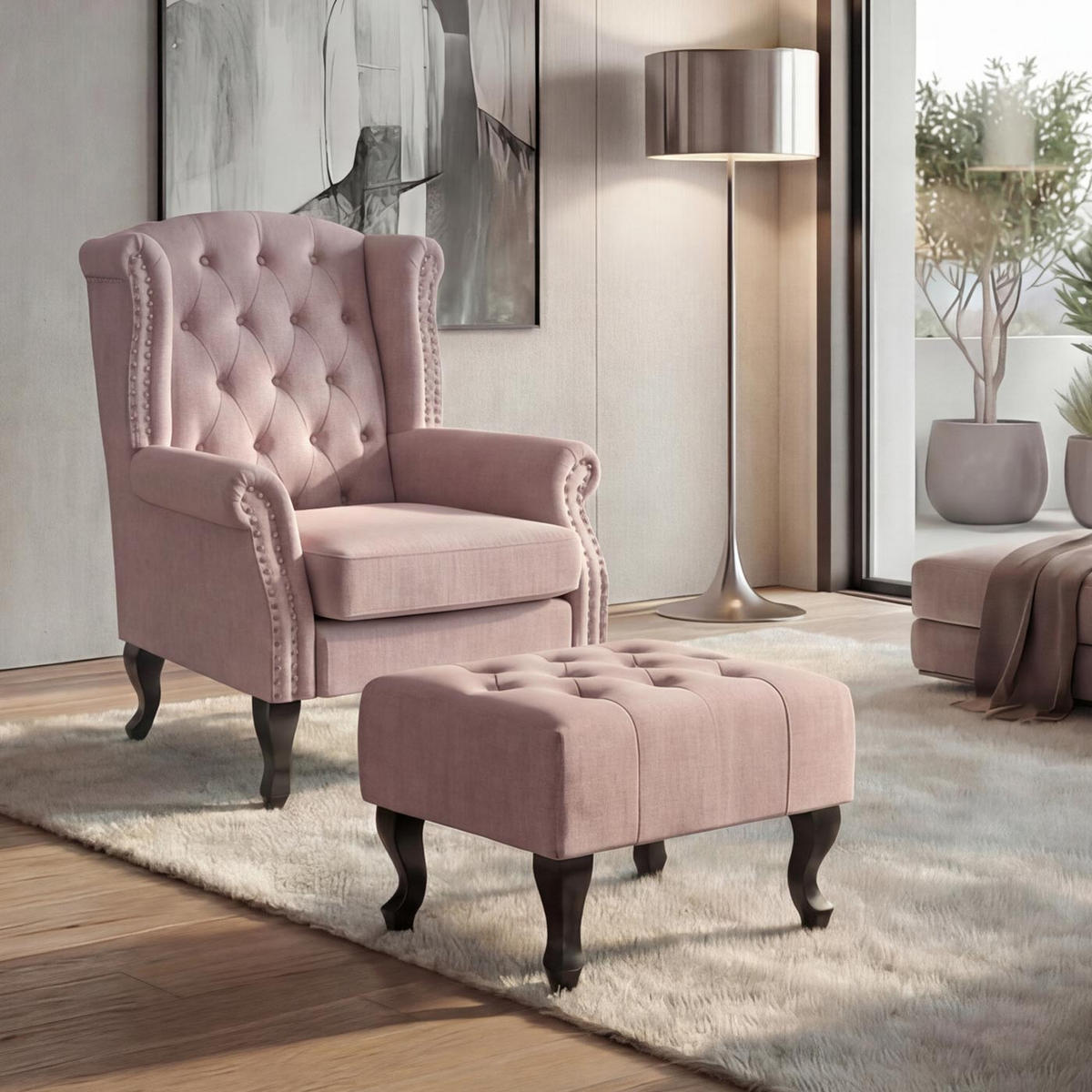 Hellrosa, Textil (75/102/80cm) - MCW