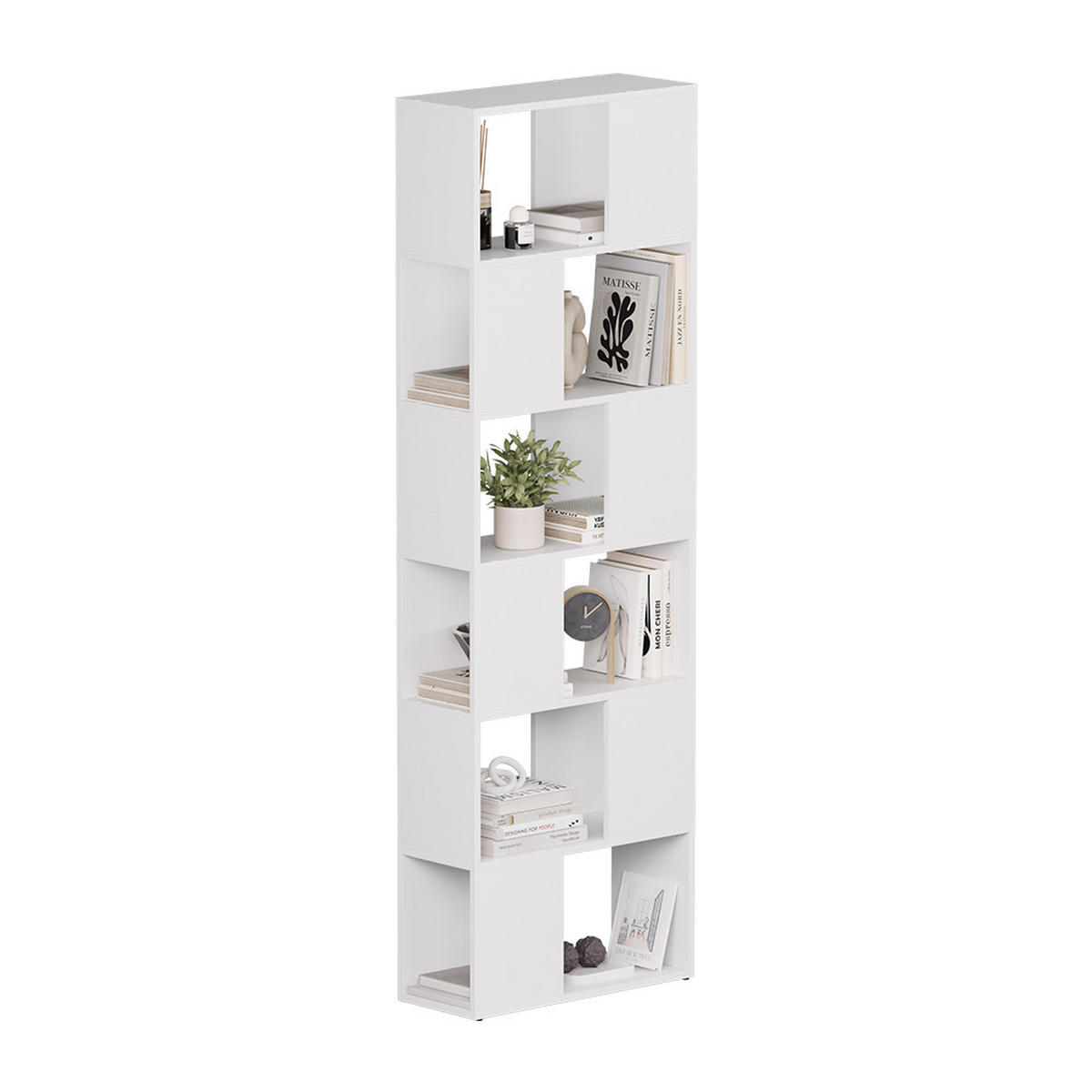 RAUMTEILER Eneos Weiß 60 x 186 cm - Weiß, Holzwerkstoff (60/186/24cm) - Vicco