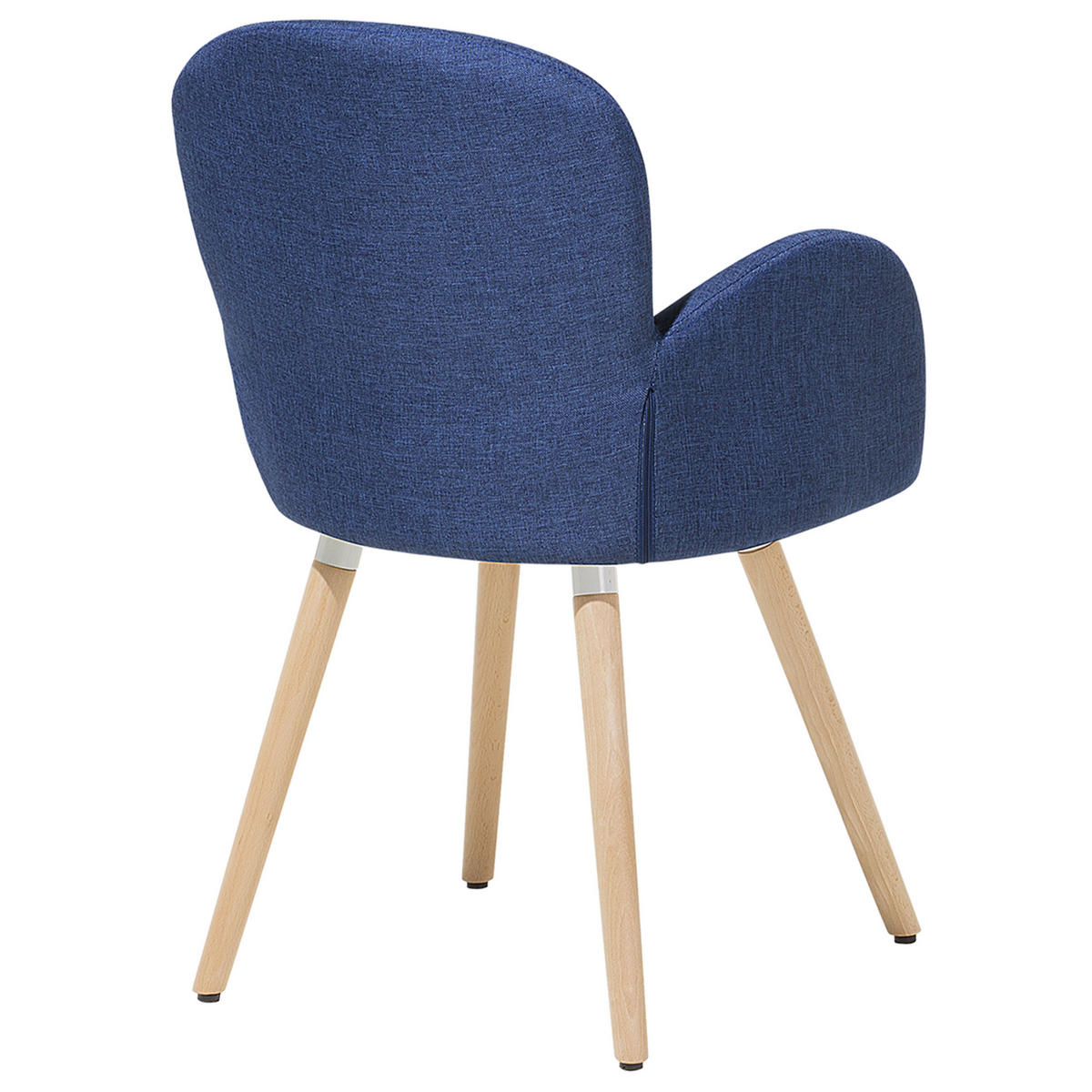 STUHL 2er-Set Polsterbezug Blau Brookville - Blau, Holz/Textil (43/83/52cm) - Beliani