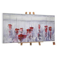 GEMÄLDE Stiller Hafen Schattenfugenrahmen Weiß 160x80 cm - Weiß, Holz (160/80cm) - YS-art gallery