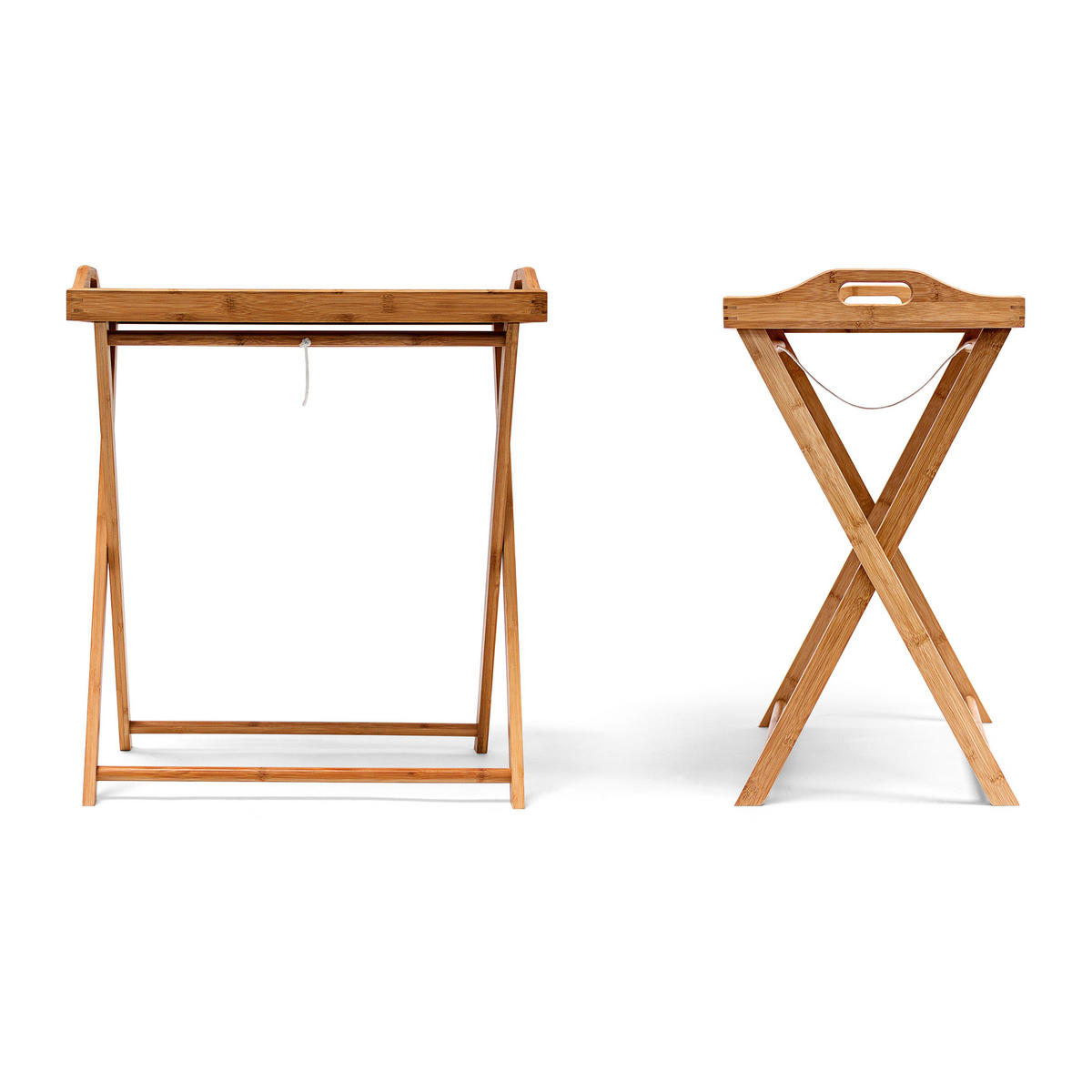 TABLETTTISCH - Hellbraun, Holz (55/35/63.5cm) - Relaxdays