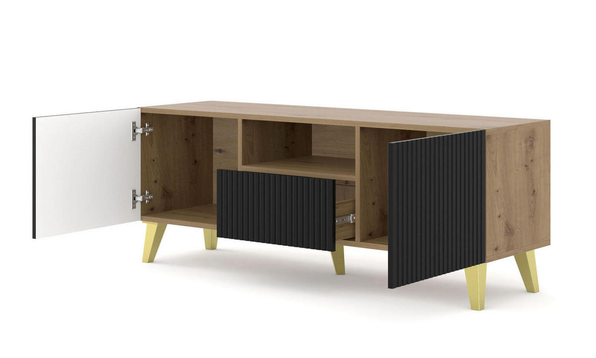 TV-LOWBOARD BEIGE - Beige, Holzwerkstoff (150/56/42cm) - FURNLUX