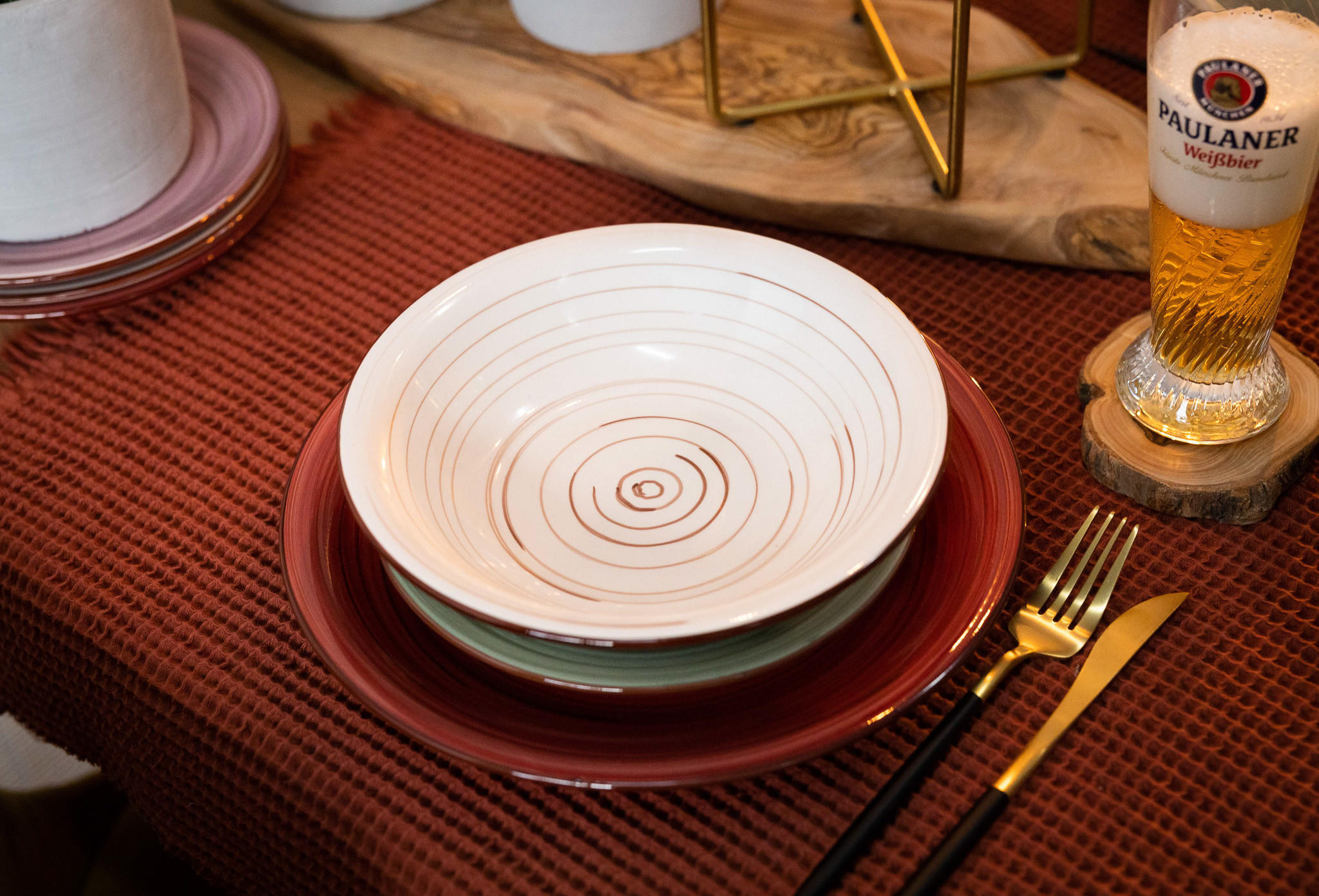 TIEFER TELLER Tiefe Teller Rimini ø 21 cm - 6 Stück - Multicolor, Keramik (2/5/21cm) - Studio Tavola