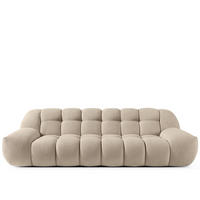 EINZELSOFA VENA Bouclé, Beige - Beige, Holz/Textil (254/72/105cm) - KONSIMO®