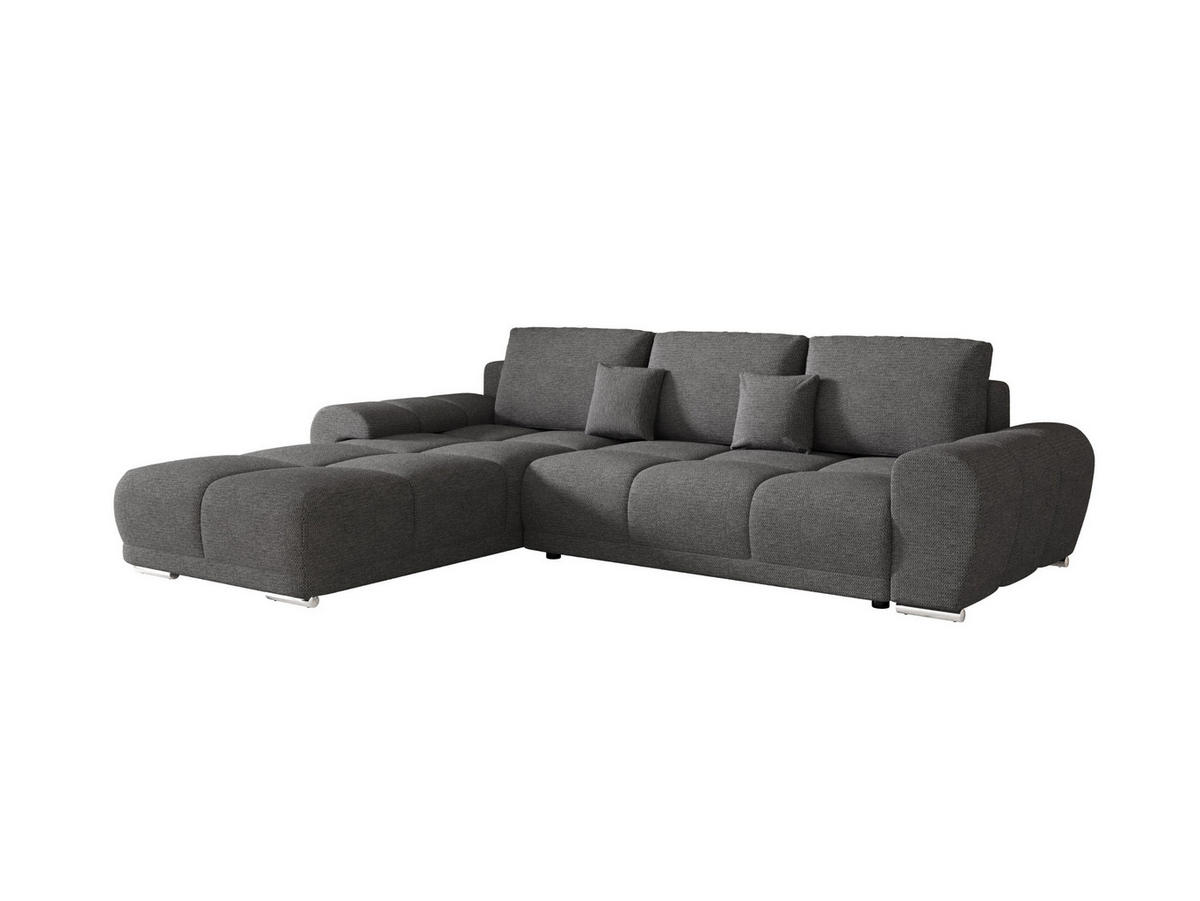 ECKSOFA BEGA L Links ARAGON 93 mit Schlaffunktion - Grau, Textil (289/185cm) - Bedante