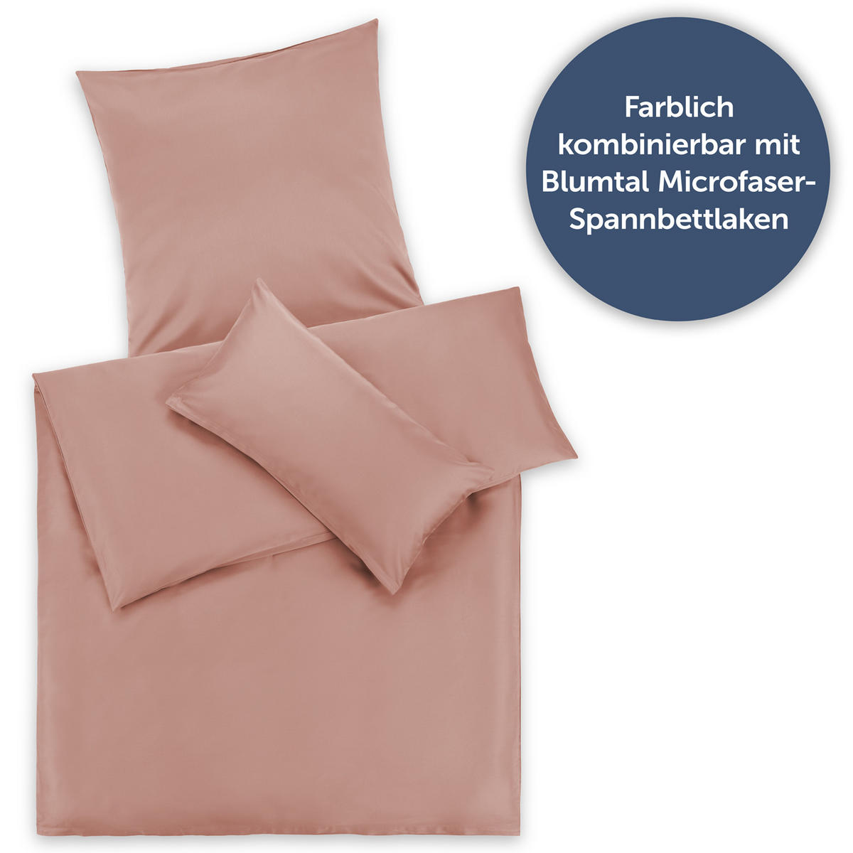 BETTWÄSCHE 3-teilig, 155/220 cm & 2x 40/80 cm, Rosa - Rosa, Textil (155/220cm) - Blumtal