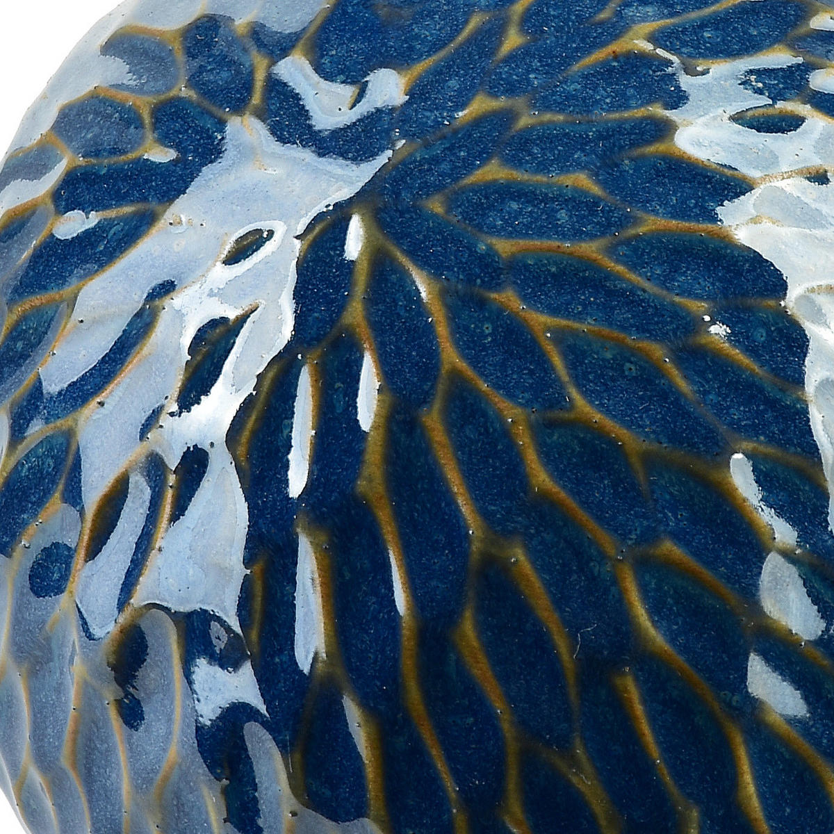 DEKO-KUGEL Saggio Blau 9/9/9 cm Keramik - Blau, Keramik (9/9/9cm) - Mondex