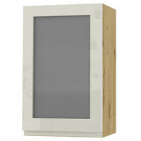 HÄNGESCHRANK Florence W2S/45 Eiche Artisan / RAL 1013 perlweiß HG 45 / 32,5 / 72cm - Türanschlag rechts - Weiß Hochglanz/Eiche Artisan, Holz/Holzwerkstoff (45/72/32.5cm) - Feldmann-Wohnen