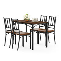 ESSGRUPPE DE-39329 5-teilig, mit 4 Stühlen Walnuss - Walnussfarben, Holzwerkstoff (110/76.5/60cm) - ComfortXL