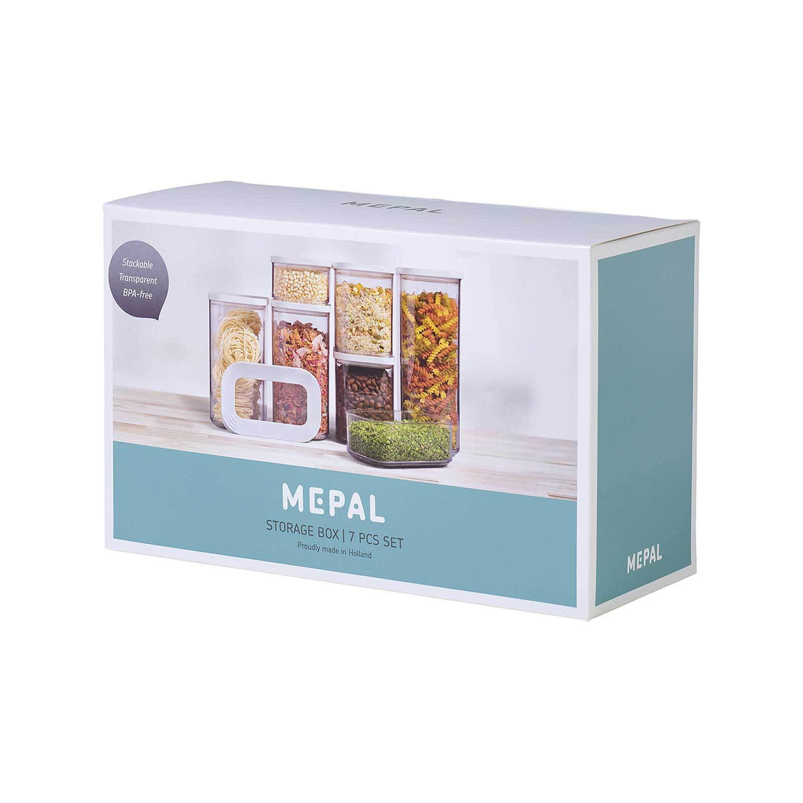 VORRATSDOSEN Modula weiß 7er Set - Weiß, Kunststoff (1/1/1cm) - Mepal