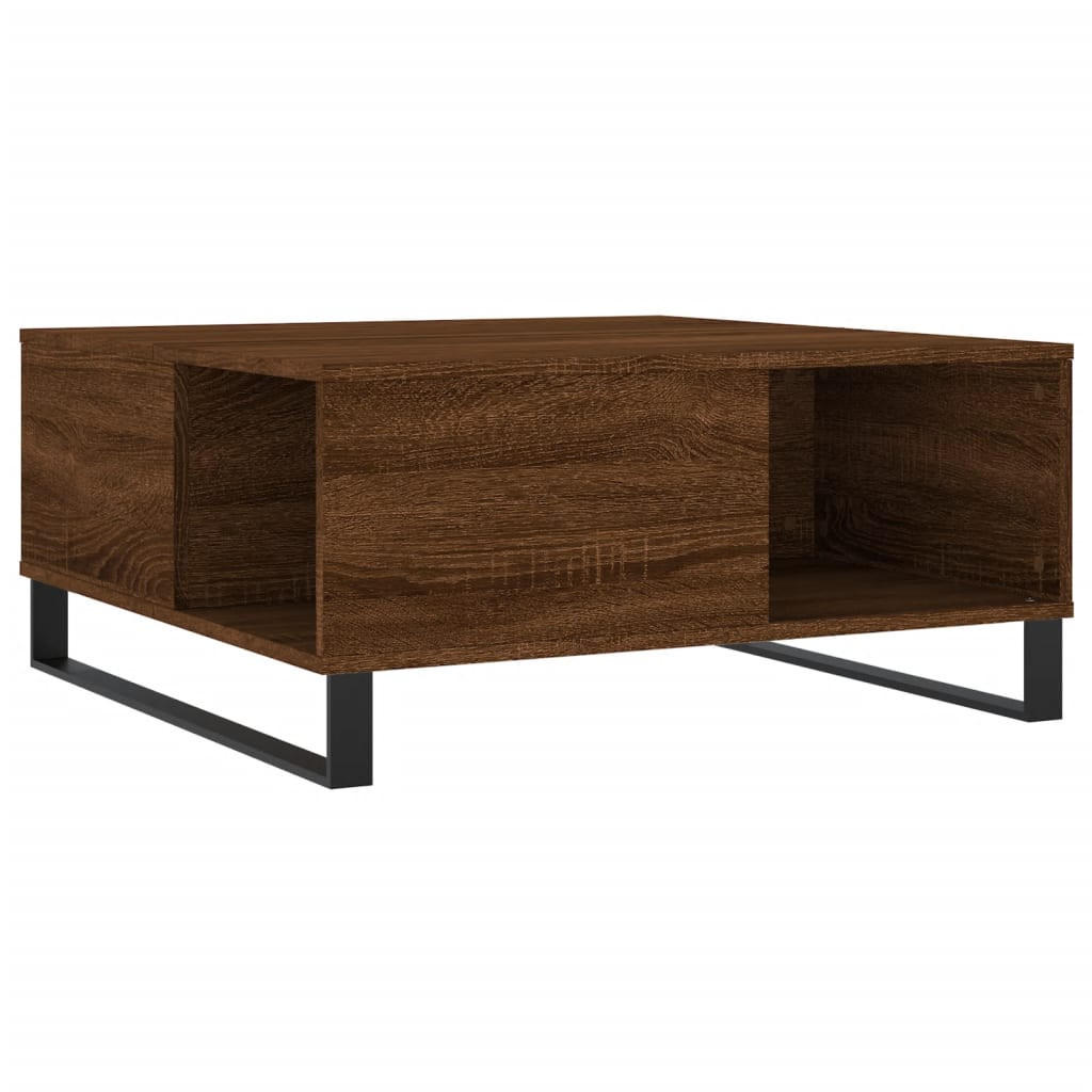COUCHTISCH Braun Eichen-Optik 80x80x36,5 cm Holzwerkstoff - Braun, Holzwerkstoff (80/80/36.5cm) - furnicato